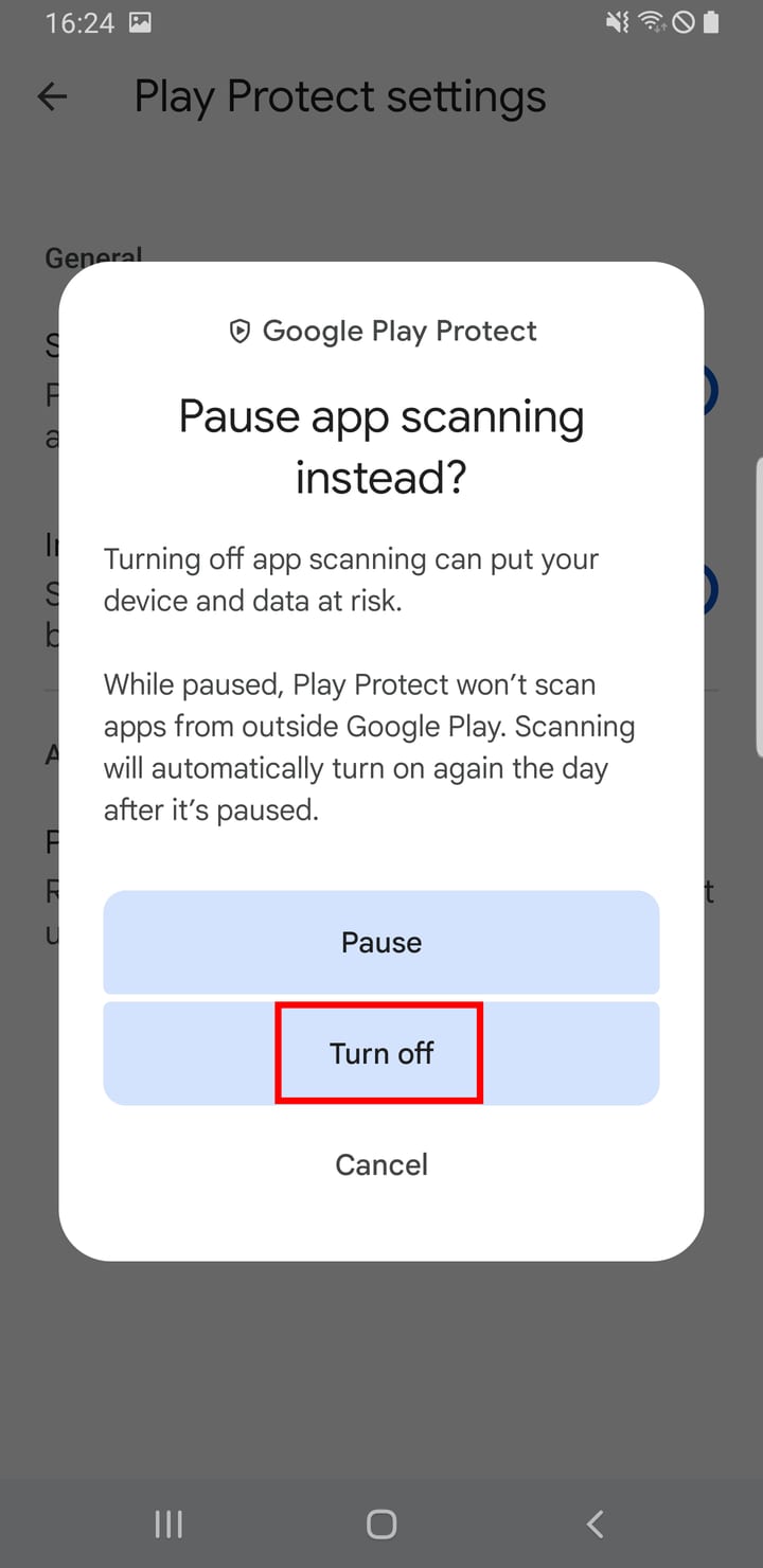 6. Turn Off