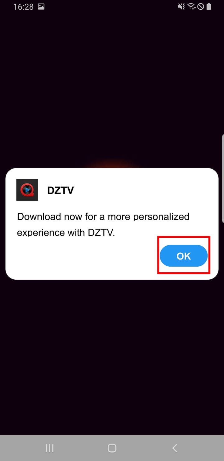 1. Click OK